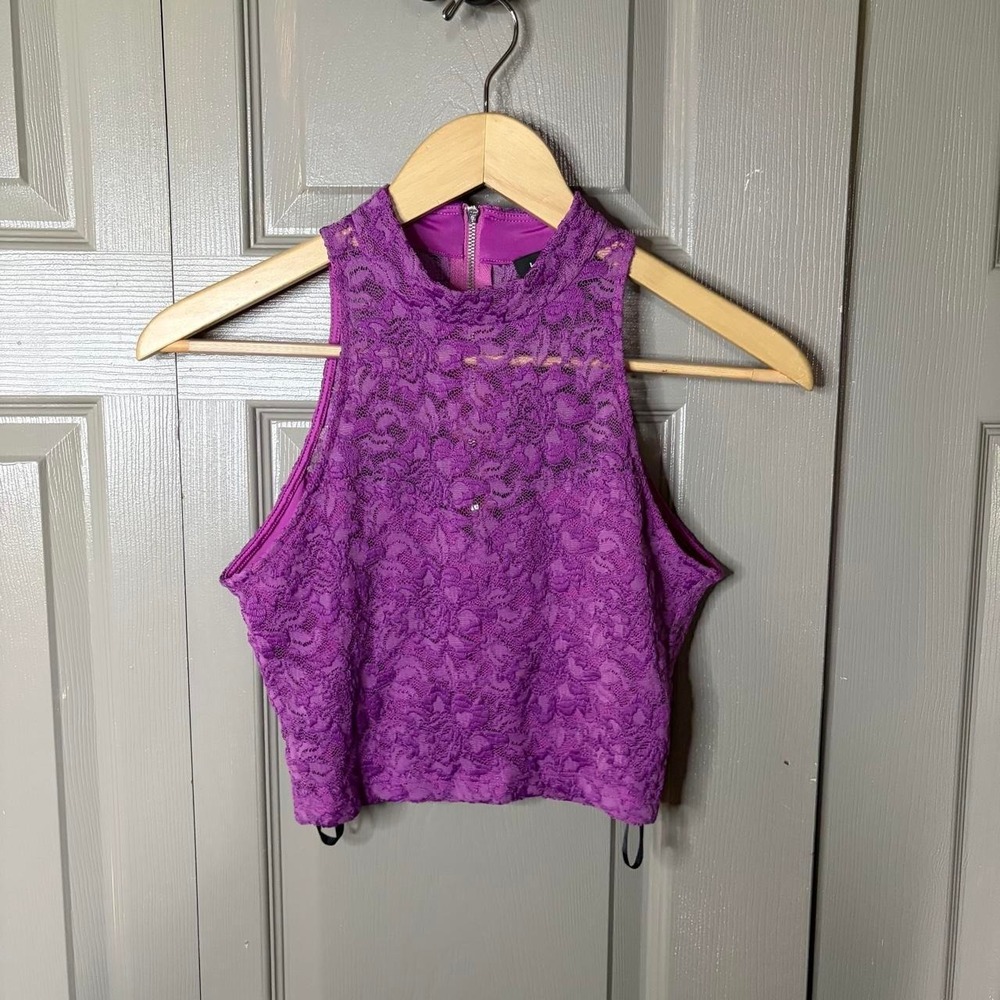 Y2K bebe lace cami  Size S purple lace fairy festival